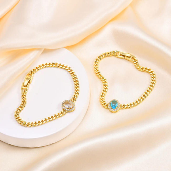 Wholesale Women Copper Zirconia Bracelet
