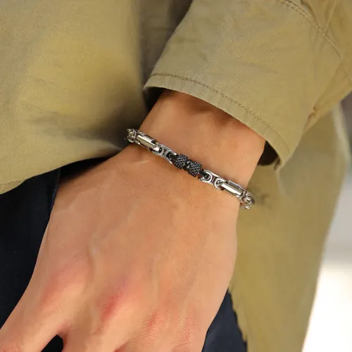 Wholesale Stainless Steel Byzantine Chain Bracelet