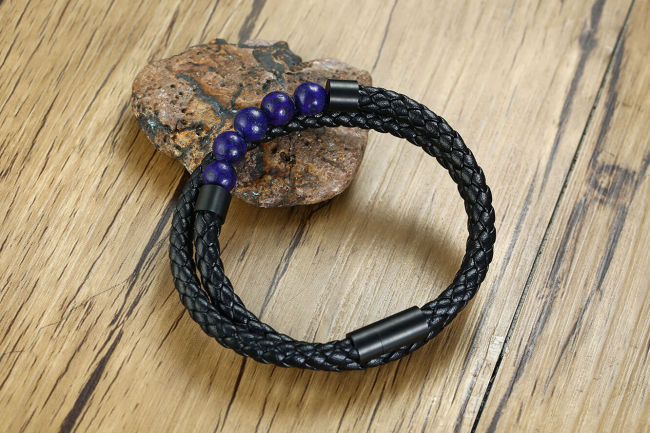 Wholesale Lapis Lazuli Leather Bracelet