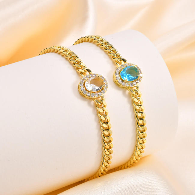 Wholesale Women Copper Zirconia Bracelet