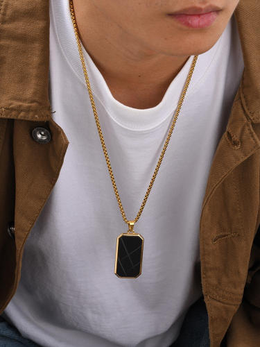 Wholesale Stainless Steel Geometric Chocolate Pendant