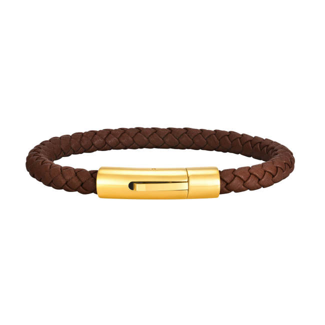 Wholesale Stainless Steel Leather Bracelet for Women