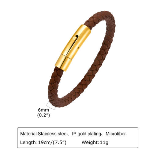 Wholesale Stainless Steel Leather Bracelet for Women