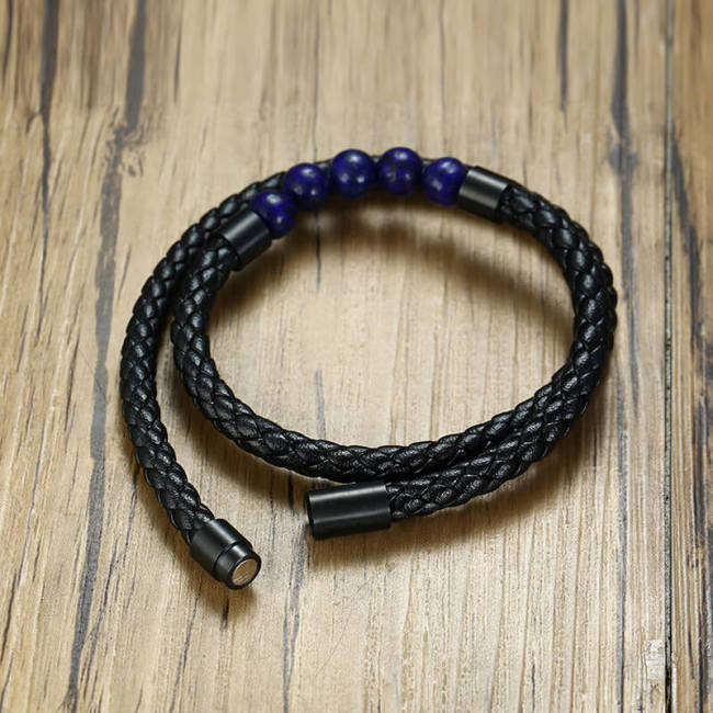 Wholesale Lapis Lazuli Leather Bracelet