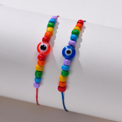 Wholesale Devil's Eye Braided Colorful Bracelet