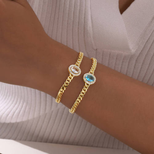 Wholesale Women Copper Zirconia Bracelet