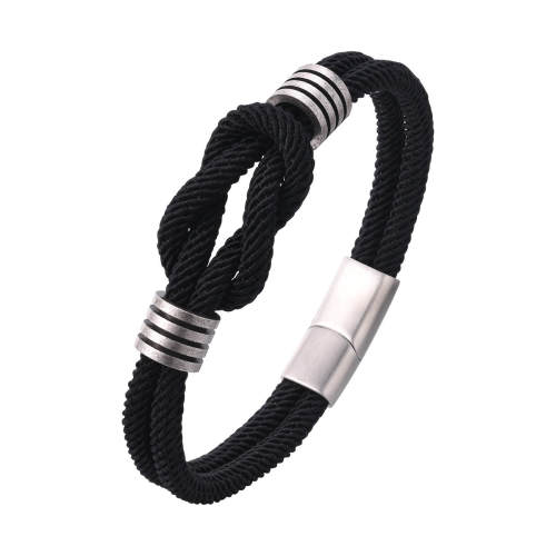 Wholesale Black Rope Infinity Bracelet