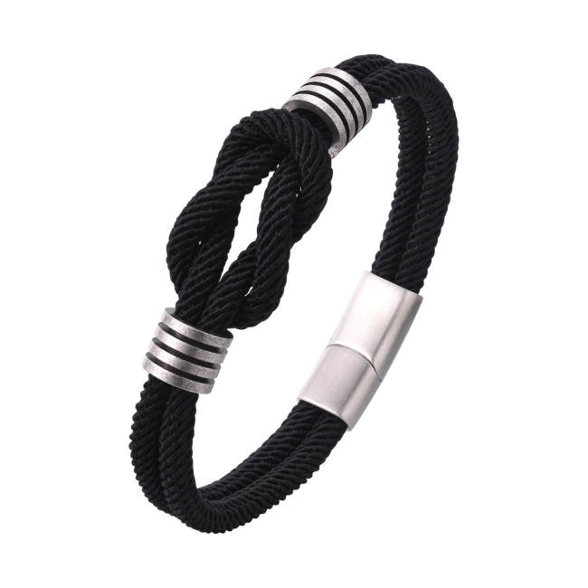 Wholesale Black Rope Infinity Bracelet