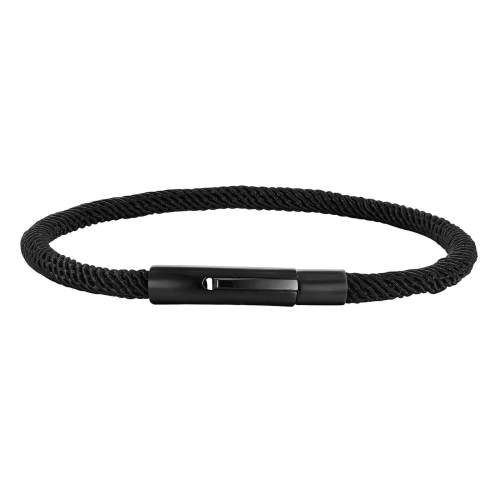 Wholesale Stainless Steel Black Milanese Rope Bracelet