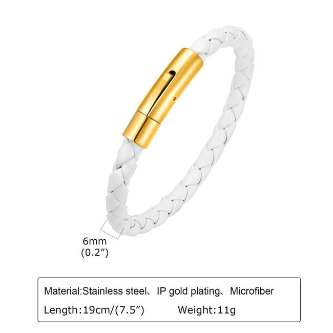 Wholesale Stainless Steel Leather Bracelet for Women