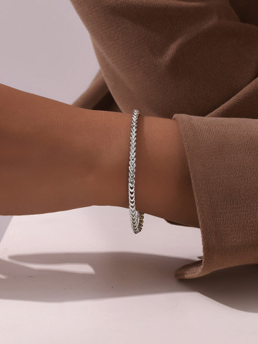 Wholesale Stainless Steel Women Foxtail Chain Bracelet