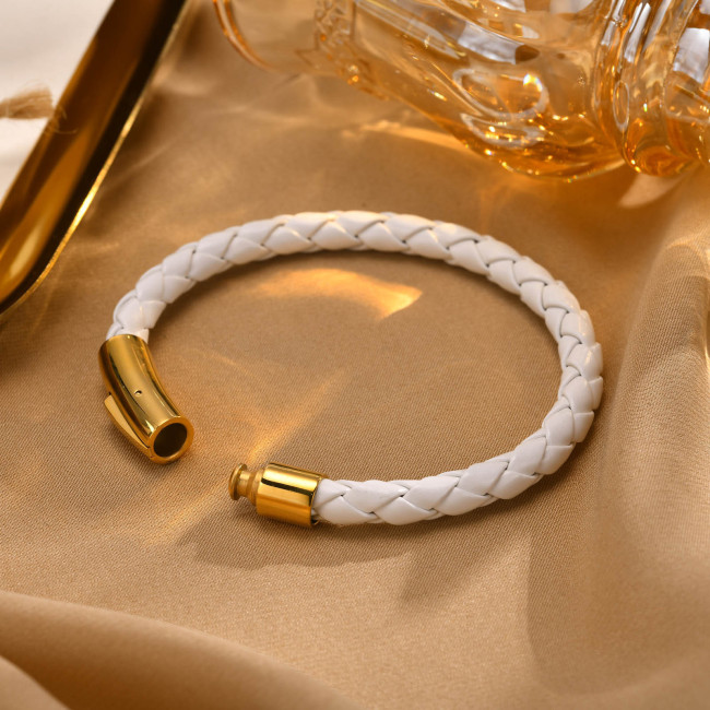 Wholesale Stainless Steel Leather Bracelet for Women