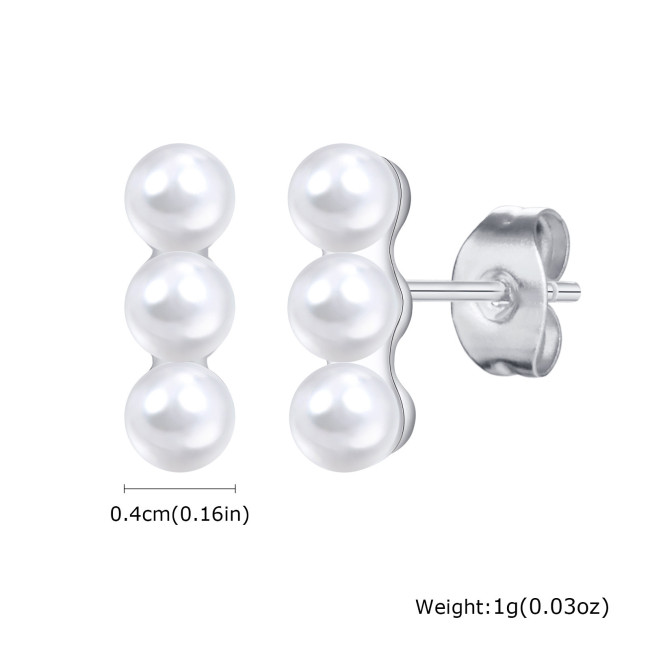 Wholesale Copper Imitation Pearl Earrings