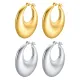 Wholesale Stainless Steel Chunky C Earrings