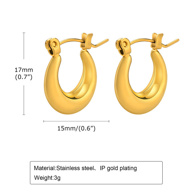 Wholesale Stainless Steel Fashion Golden Earrings