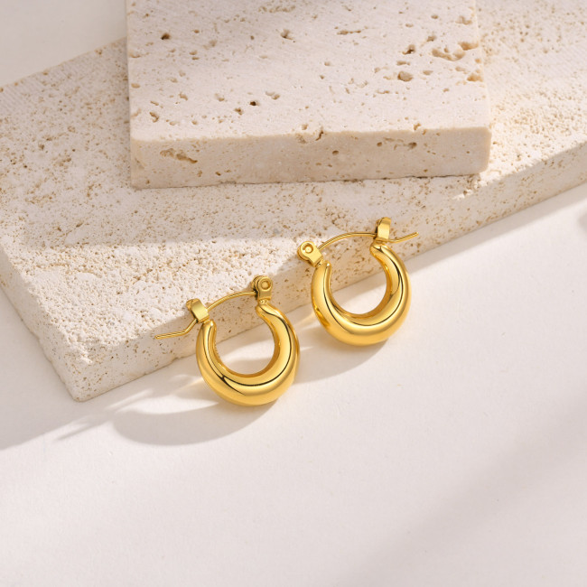 Wholesale Stainless Steel Fashion Golden Earrings