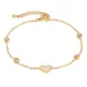 Wholesale Stainless Steel Heart Zirconia Bracelet