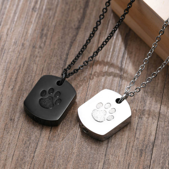 Wholesale Stainless Steel Dog Paw Urn Pendant