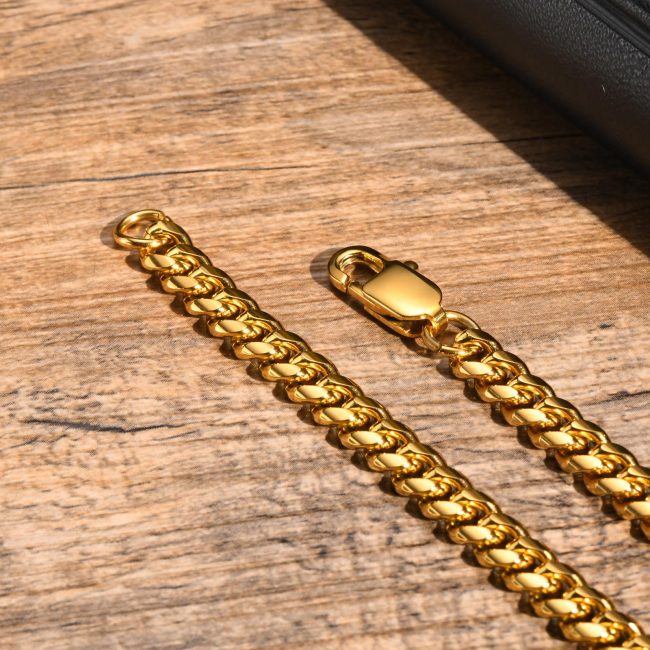 Wholesale Stainless Steel Ancient Silver Cuban Chain Bracelet