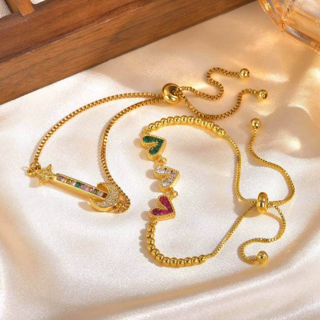 Wholesale Copper Box Chain Zirconia Bracelet