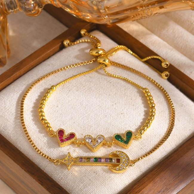 Wholesale Copper Box Chain Zirconia Bracelet