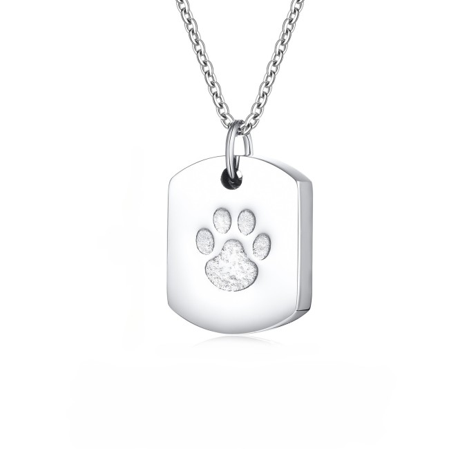 Wholesale Stainless Steel Dog Paw Urn Pendant
