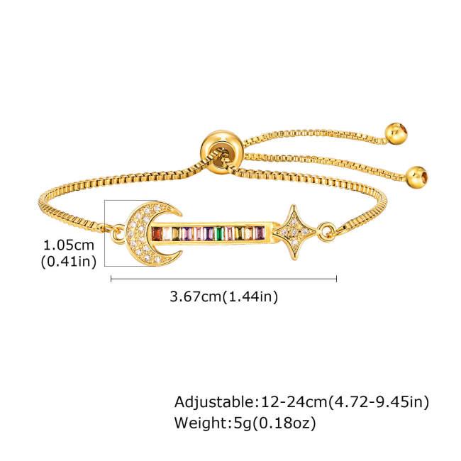 Wholesale Copper Box Chain Zirconia Bracelet