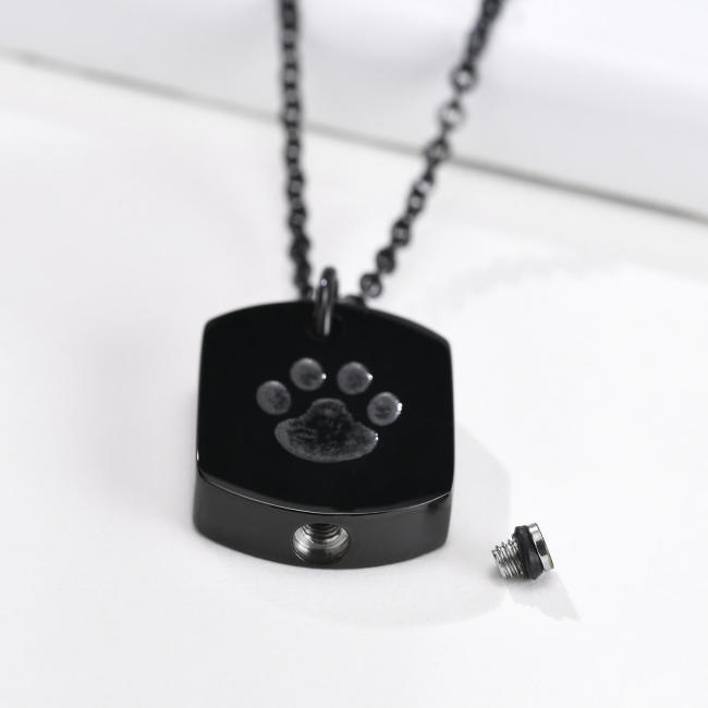 Wholesale Stainless Steel Dog Paw Urn Pendant