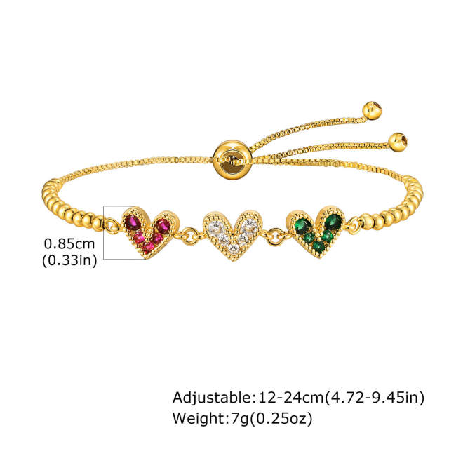 Wholesale Copper Box Chain Zirconia Bracelet