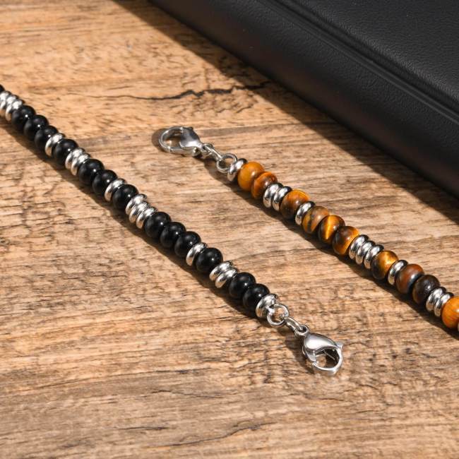 Wholesale Stainless Steel Agate Tiger Eye Bracelet