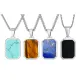 Wholesale Stainless Steel Men Octagonal Pendant with Stone