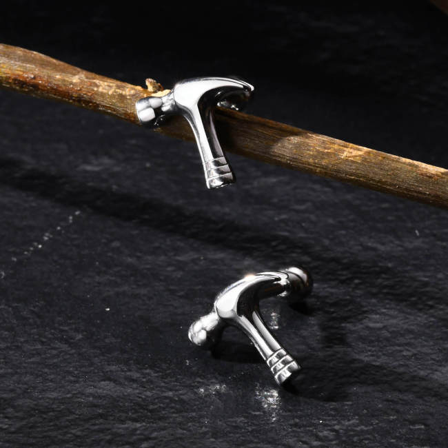 Wholesale Stainless Steel Hammer Earrings