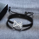Wholesale Stainless Steel Braided Satanic Symbol Bracelet