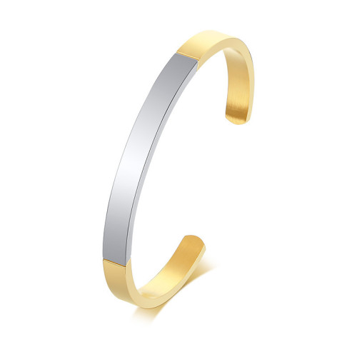 Wholesale Stainless Gold & Silver Two Tone  Couple Bangle