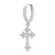 Wholesale Copper Zirconia Cross Earrings
