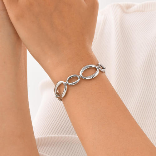 Wholesale Stainless Steel Oval Link Chain Bracelet