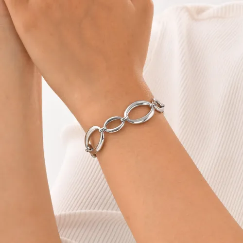 Wholesale Stainless Steel Oval Link Chain Bracelet