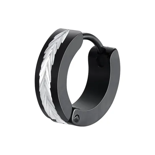 Wholesale Stainless Steel Two-tone Huggie Earrings