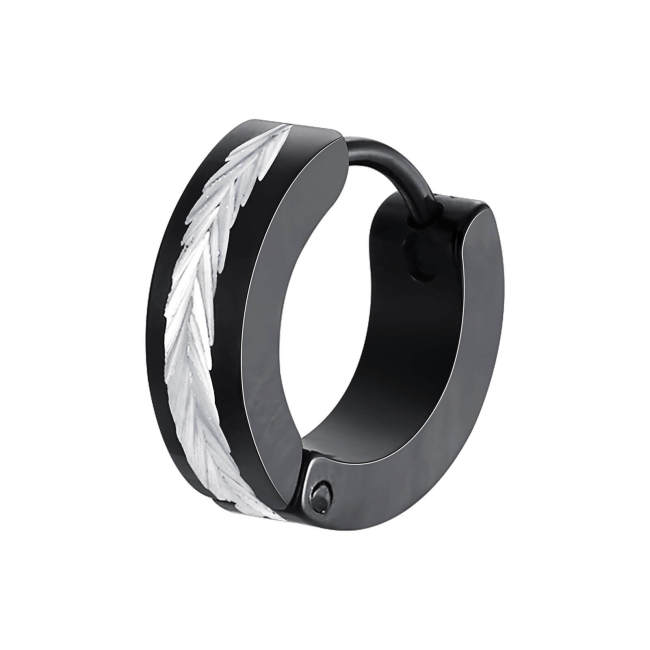 Wholesale Stainless Steel Two-tone Huggie Earrings
