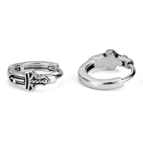 Wholesale Stainless Steel Sword Hoop Earrings