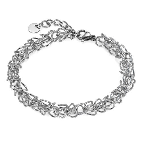 Wholesale Stainless Steel Fashion Circle Stacked Bracelet