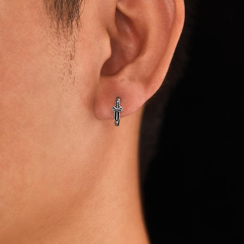 Wholesale Stainless Steel Sword Hoop Earrings