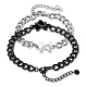 Wholesale Stainless Steel Heart Puzzle Couple Bracelet