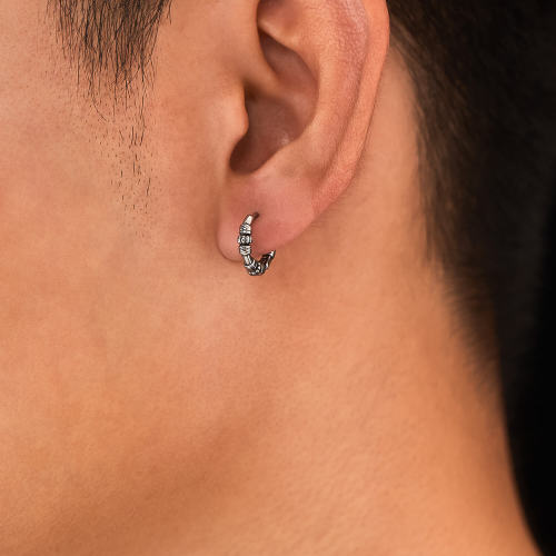 Wholesale Stainless Steel Hip Hop Men Earrings