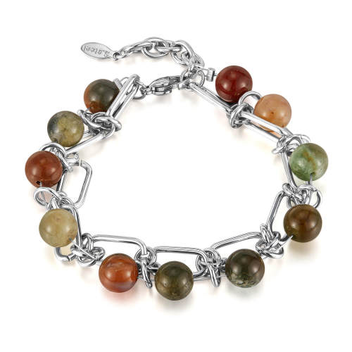 Wholesale Stainless Steel Fashion Natural Stone Bracelet