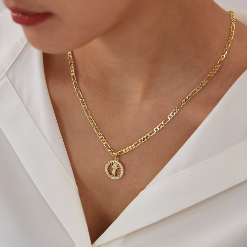 Wholesale Women's Brass Virgin Mary Necklace