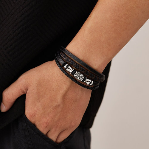 Wholesale Multi-Layer Braided Leather Bracelet