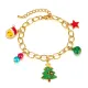 Wholesale Stainless Steel Christmas Tree Bell Bracelet