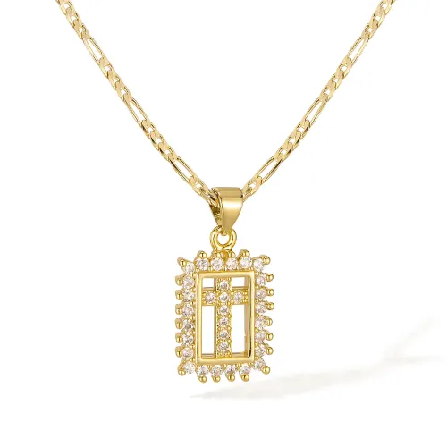 Wholesale Copper Zirconia Cross Necklace
