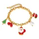 Wholesale Stainless Steel Christmas Embossed Chunky Bracelet